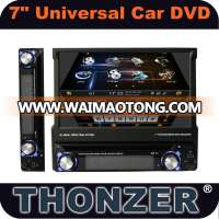 7 inch Universal One din Car DVD Player with detachable Panel and 3D Sliding UI (TZ-DI716)